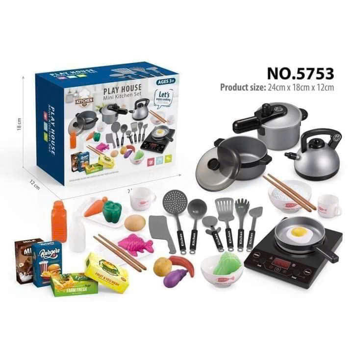 Bộ Đồ Chơi Tập Nấu Ăn PLAYHOUSE 36 Chi Tiết Cho Bé