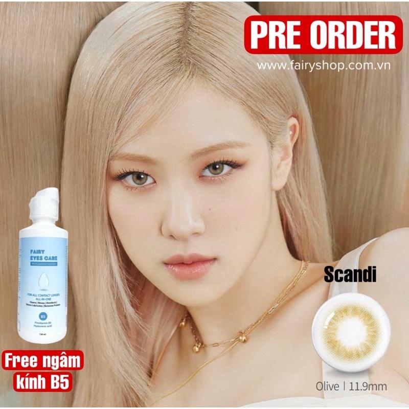 1 chiếc Kính Áp tròng Scandi Olive 14.0MM - Kính Áp Tròng FAIRY SHOP CONTACT LENS độ 0 đến 8