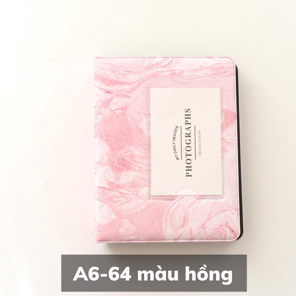 Album ảnh 6x9 mini bìa da sắc màu đựng 64 ảnh và 1 ảnh bìa binder đựng card, lomocard quà tặng Tú Vy Studio