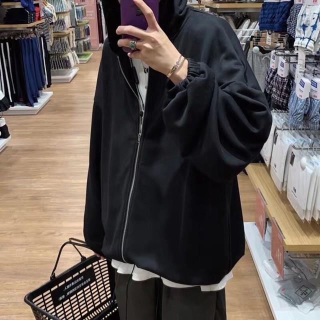 Áo Khoác Nỉ Nam Nữ Form Rộng Unisex KÉO TRÒN BASIC Phong Cách Ulzzang AK49 TD Fashion