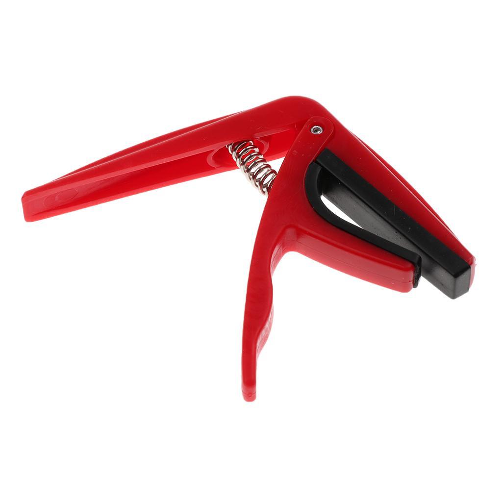 Ukulele Capo   Quick Change Key Clamp Musical Instrument Parts Red