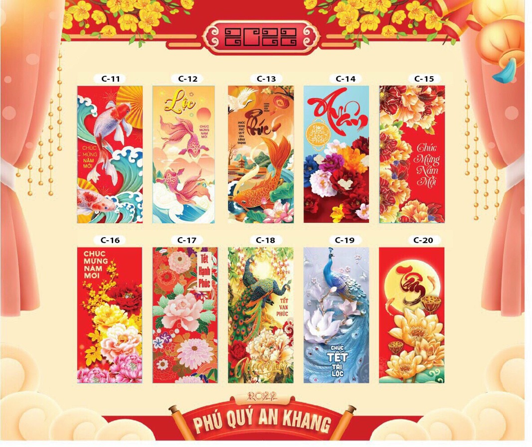 Combo 50 100 Bao Lì Xì 2022 - Nhâm Dần