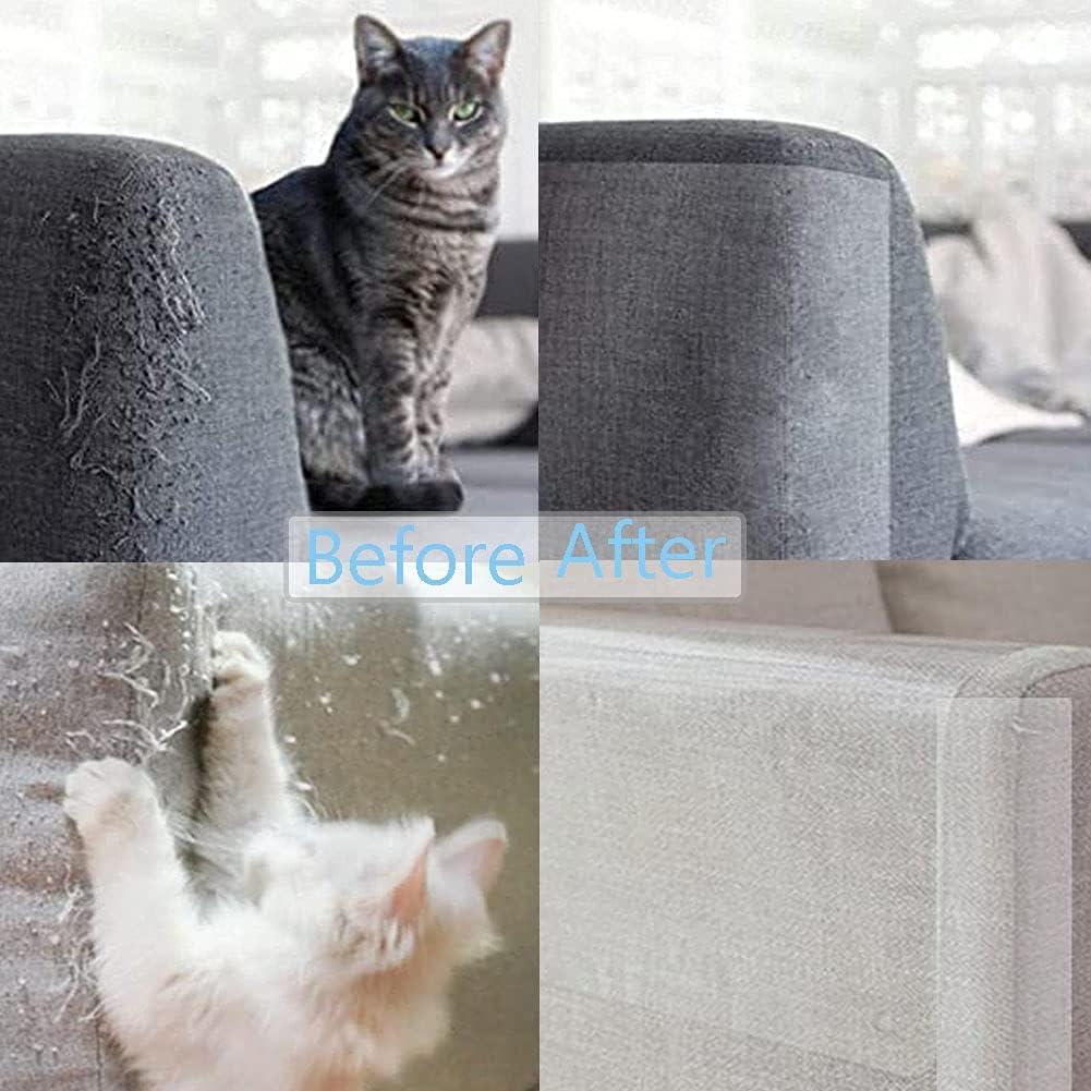 Cat Scratch Protector, 8 Miếng Dán Bảo Vệ Chống Trầy Xước Tự Dính Trong Suốt Với 32 Ốc Vít, Bảo Vệ Đồ Nội Thất Cho Ghế Sofa, Thảm, Cửa, Mặt Bàn - 30*40cm