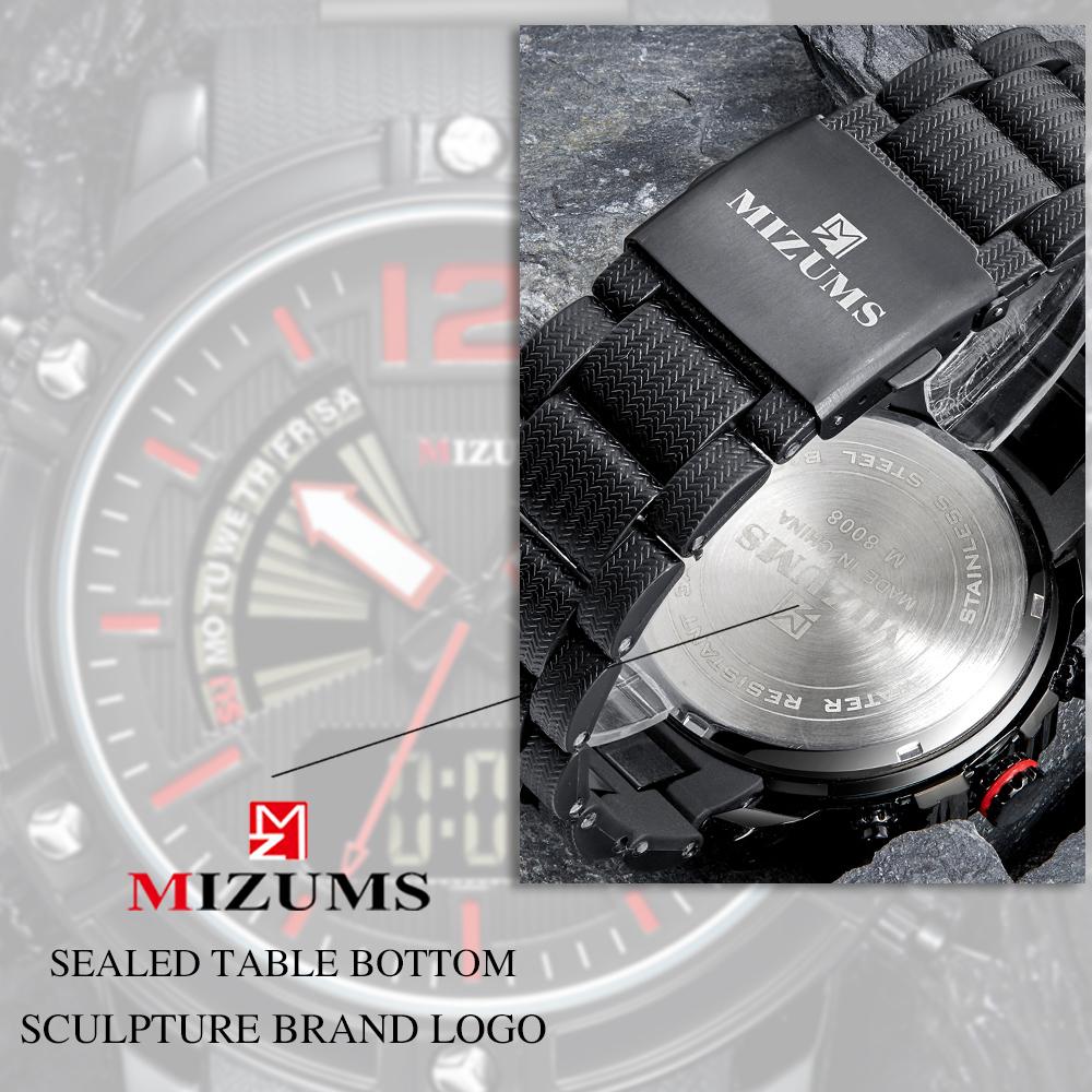 Đồng hồ thể thao Quartz không thấm nước kỹ thuật số MIZUMS nam