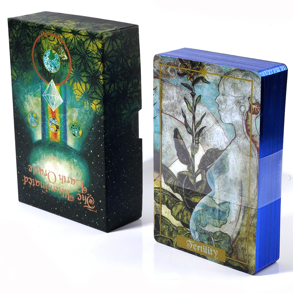 [Mạ Cạnh Size Gốc] Bộ Bài Illuminated Earth Oracle 63 Lá Bài Đá Thanh Tẩy