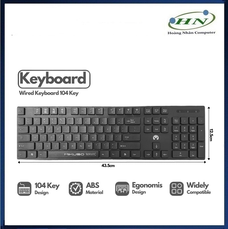 Bàn phím KB-502U USD keyboard - HN