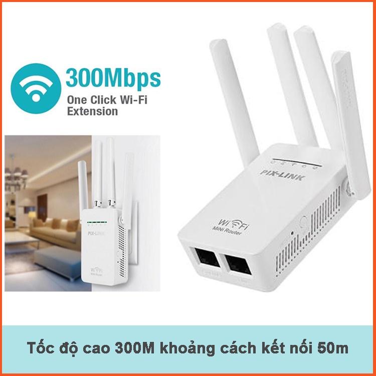 Hình ảnh Kích Sóng Wifi Tốc Độ Cao 4 Râu 300M PIX-LINK LV-WR09 Thiết Bị Mở Rộng Sóng Bao Phủ Căn Nhà, Văn Phòng - Hàng Chính Hãng