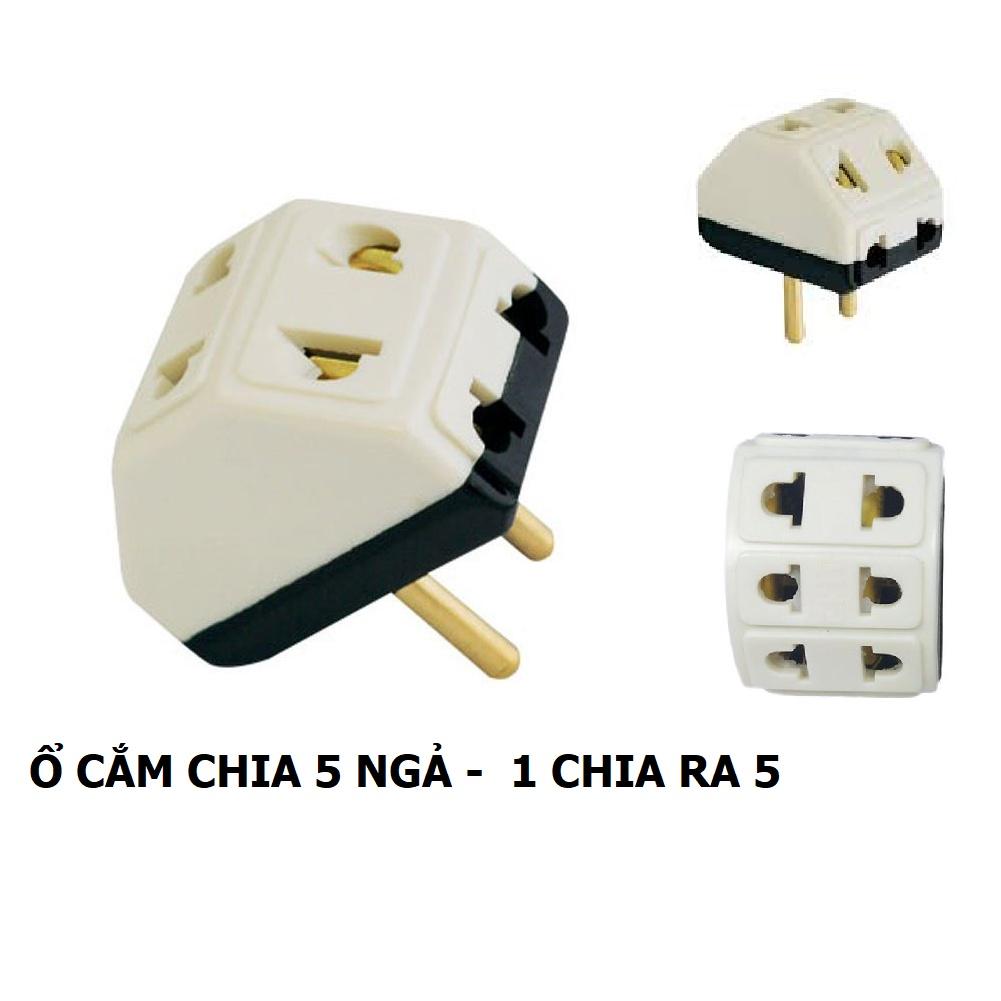 Ổ Cắm Điện Đa Năng Chia 5 Ngả - Chia Từ 1 Ổ Cắm Ra 5 Ổ Cắm , Thiết Kế Nhỏ Gọn Và Cắm Không Mất Diện Tích. TakyHome 8614