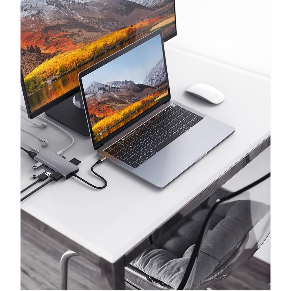 Cổng chuyển HyperDrive Power 9-in-1 USB-C Hub cho iPhone, Macbook, Ultrabook, USB-C Devices - HD30F -  Hàng Chính Hãng