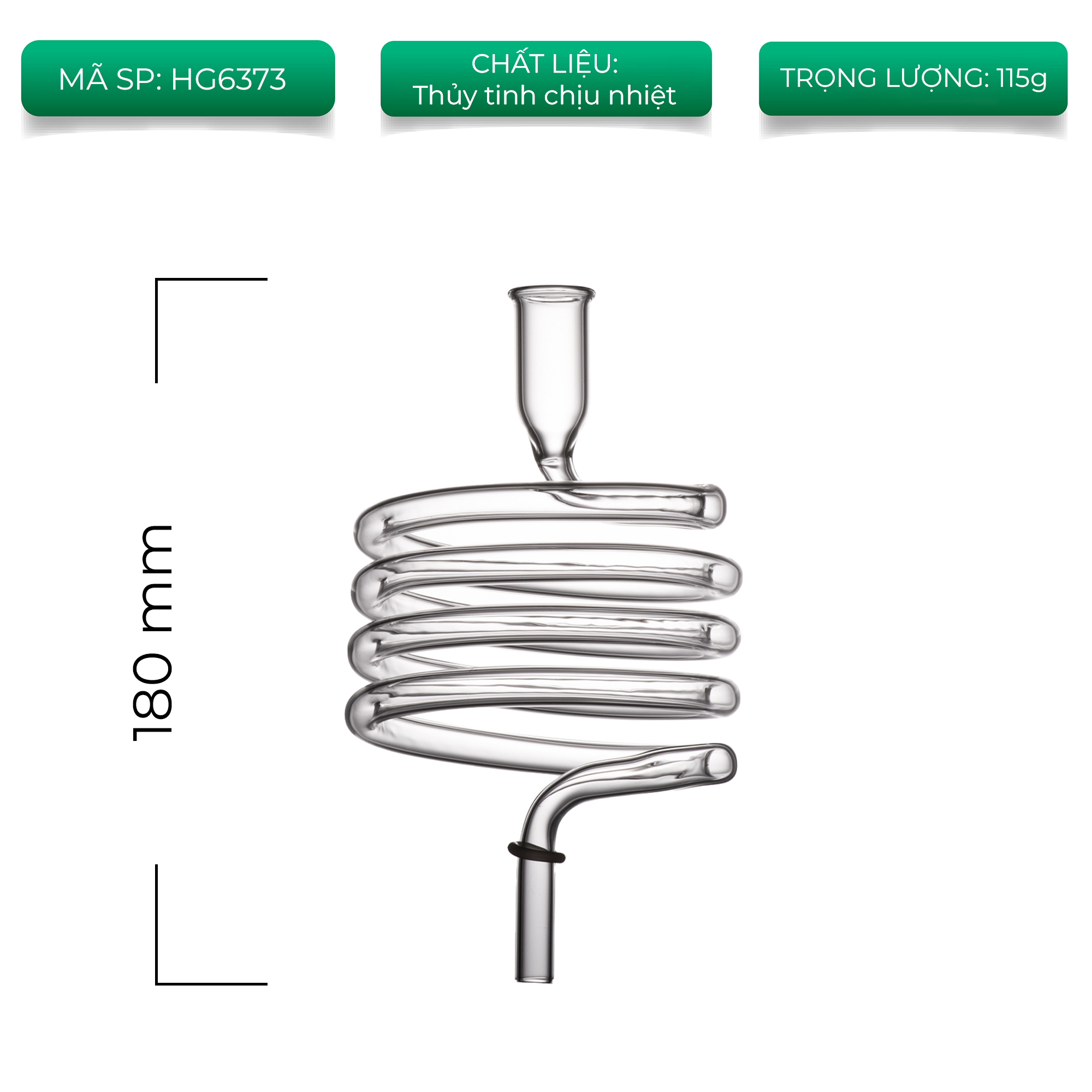 Ống thuỷ tinh hình xoắn của tháp HG2650 Tiamo