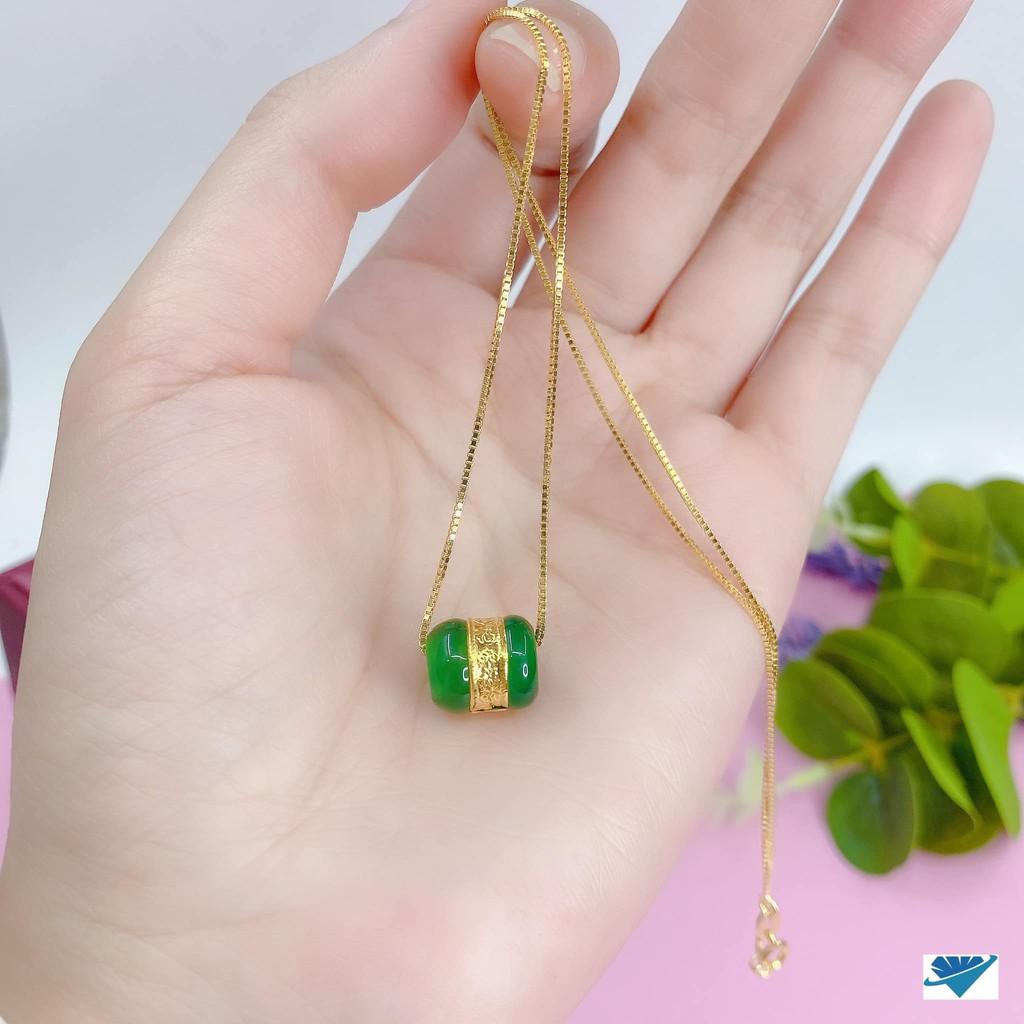 Dây chuyền nữ bạc ta si vàng mặt lu thống MS16c