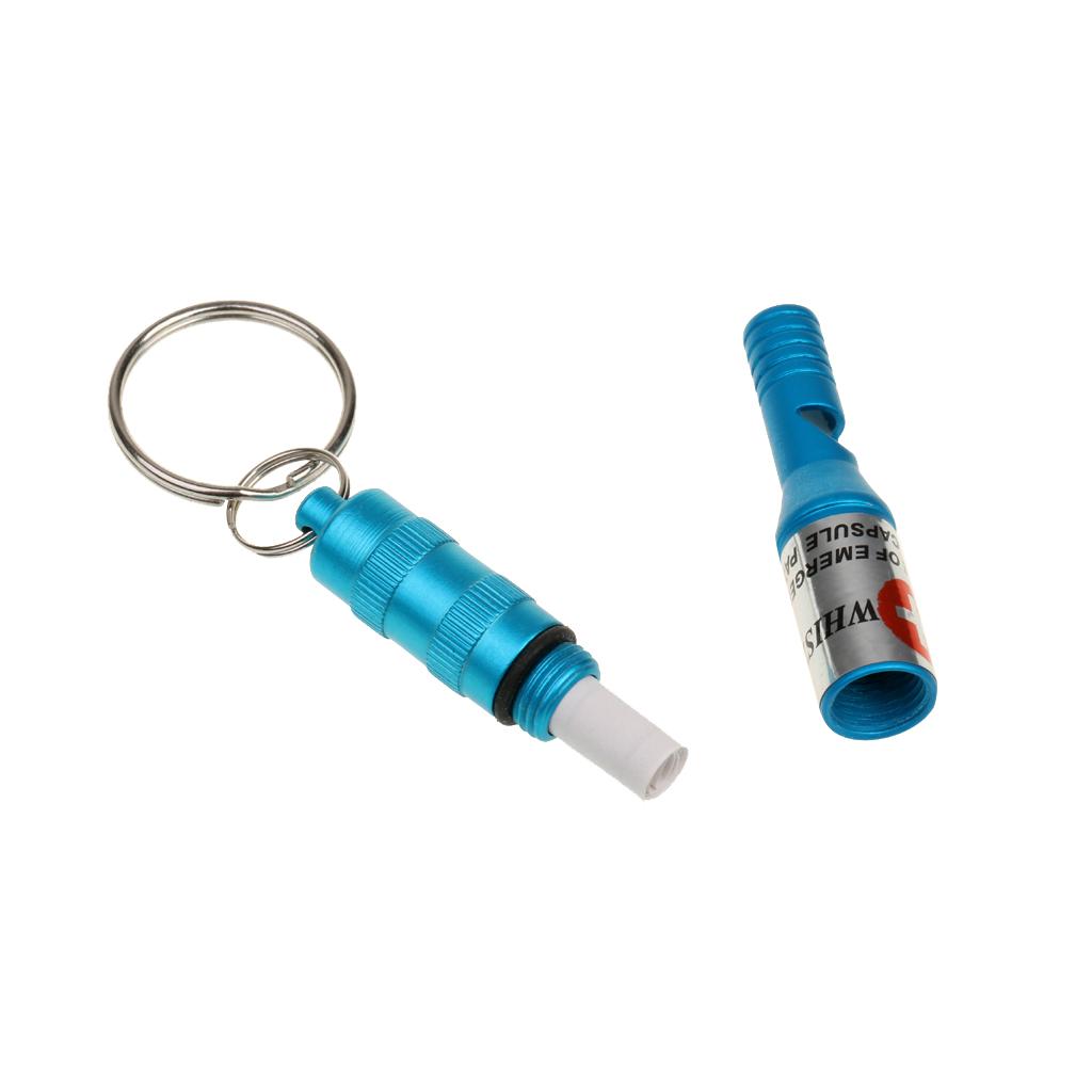 Mini Emergency Survival Whistle Keychain Outdoor Camping Hiking Tool - 4 Colors