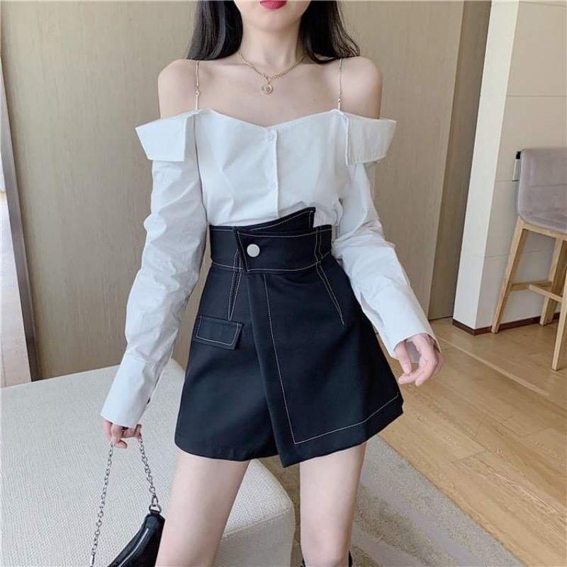 Chân váy nút sang chảnh