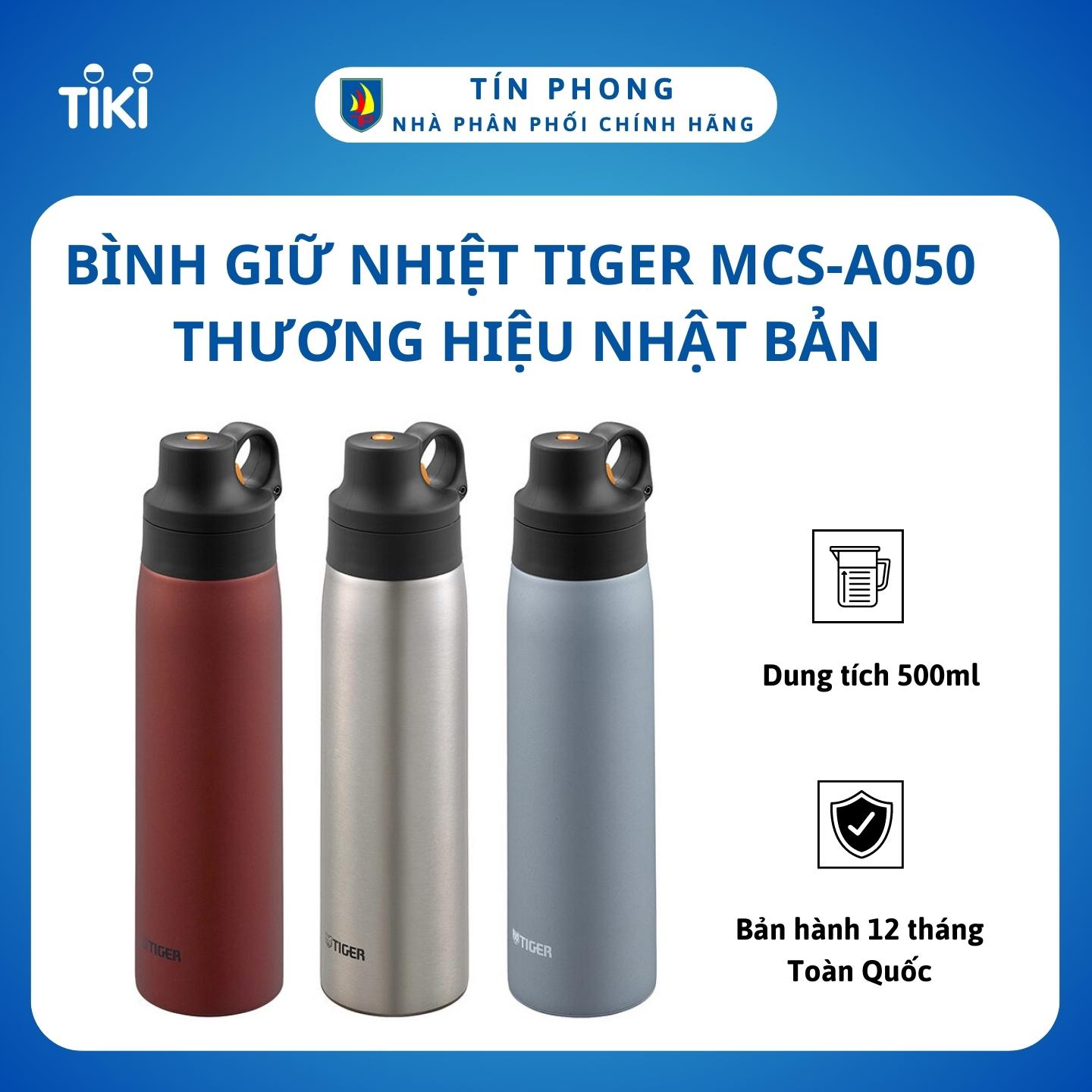 Bình giữ nhiệt Tiger MCS-A050 - Thương hiệu Nhật Bản - Dung tích 500ml - Giữ nhiệt nóng và lạnh - Hàng chính hãng