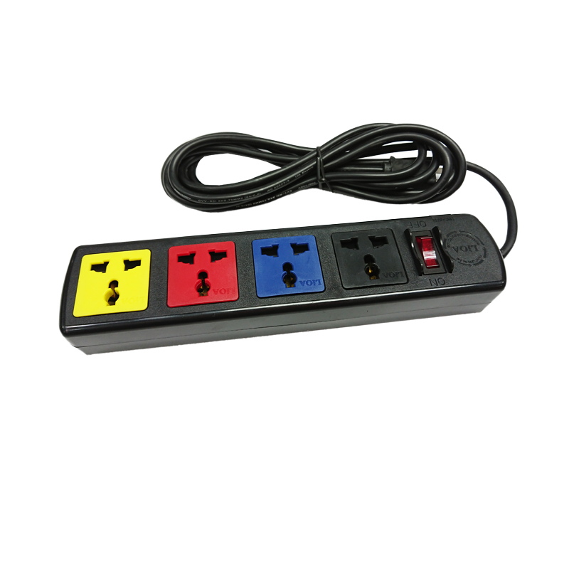 Ổ cắm kéo dài đa năng LiOA 4 ổ cắm, 1 công tắc, 2 lõi dây 4D*2*N
