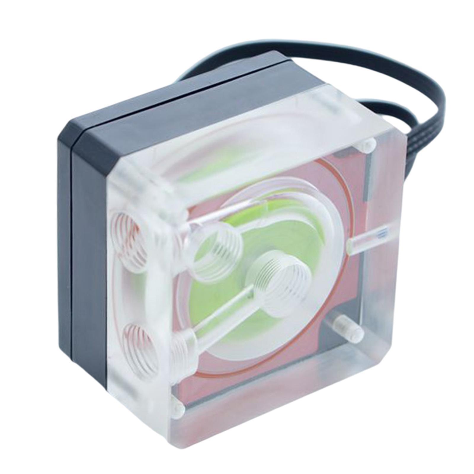 Cubic Water Cooling Pump DC 12V PWM Speed Control Meters