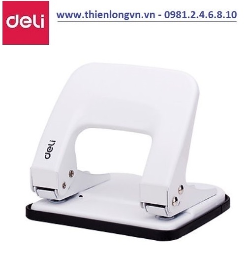 Máy đục lỗ Deli - E0137 màu trắng - 20 tờ