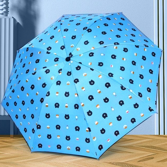 Dù Đi Mưa Gấp Gọn Hình Gấu 2 Lớp Chống Thấm Tốt - Hàng chính hãng