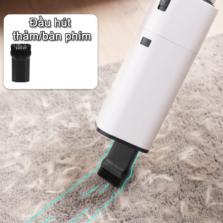 Máy hút bụi ô tô nhà cửa mini không dây AIKESI bản nâng cấp siêu khỏe lực hút cực mạnh hàng cao câp mẫu mới