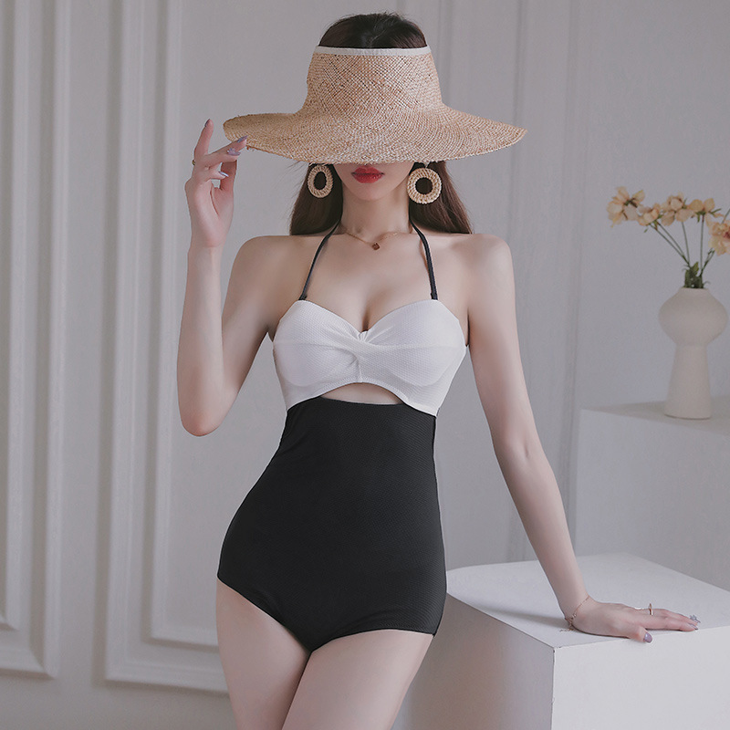 Đồ bơi nữ kín đáo 1 mảnh liền thân 2 dây sexy thời trang Hàn Quốc