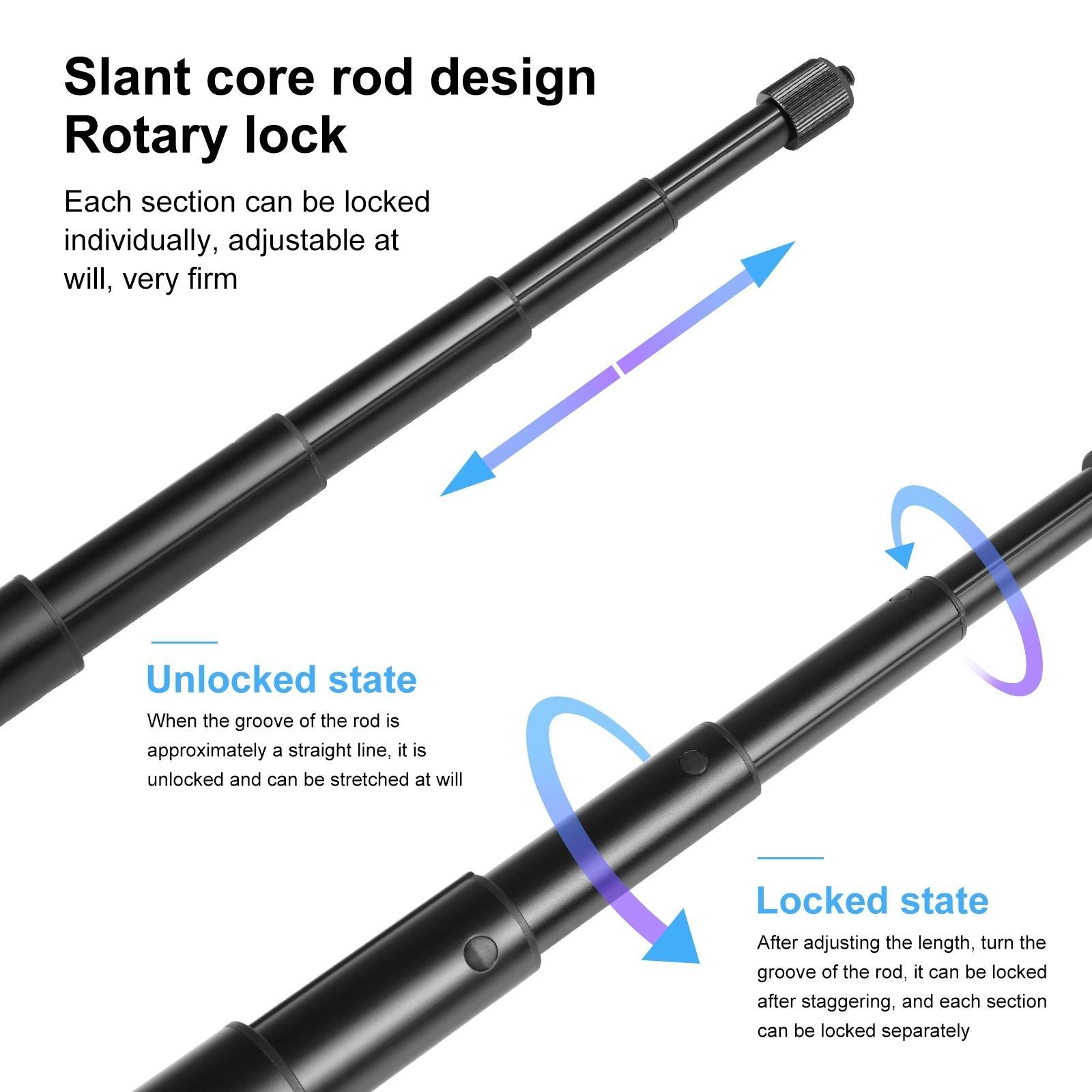 Selfie Tripod, Extension Rod for Gimbal Rustproof Accessories Compact Monopod Handheld Portable Selfie Extension for x2 x3