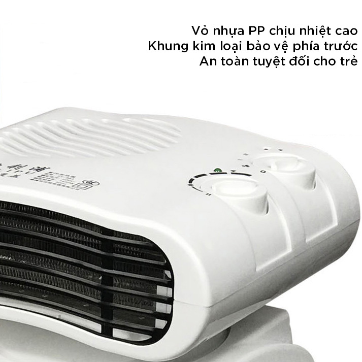 Máy sưởi ấm kèm thổi gió SY-863 xoay đảo chiều 3 tốc độ nóng gió