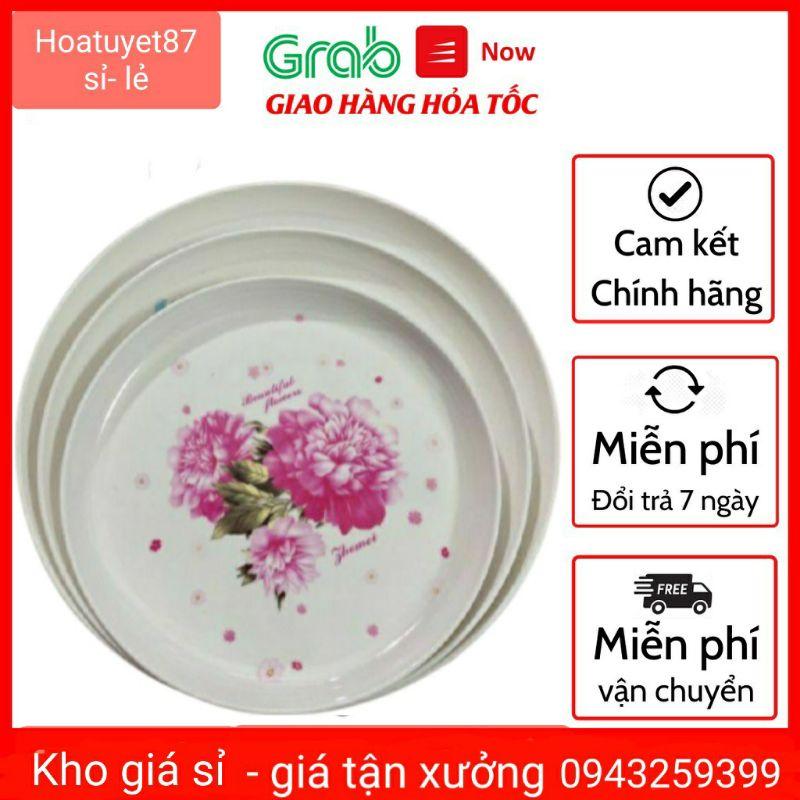 Khay phíp / đĩa phíp tròn hình hoa 26cm, 29cm, 32cm chịu nhiệt, chịu va đập
