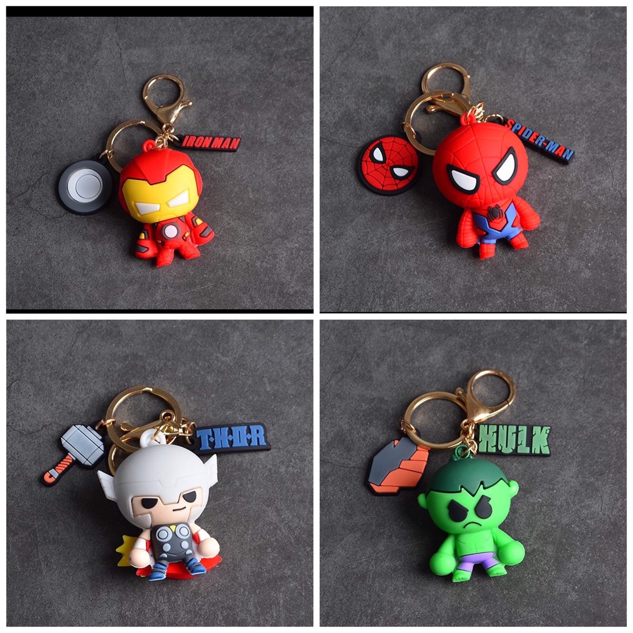 Móc Khóa Spider Man Hulk Thor Iron Man Siêu Anh Hùng Avengers