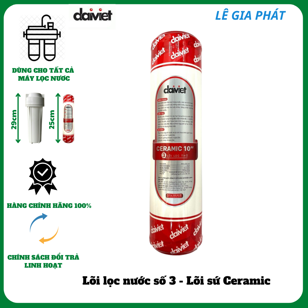 COMBO 3 LÕI LỌC NƯỚC THÔ 1-2-3 HÀNG CHÍNH HÃNG