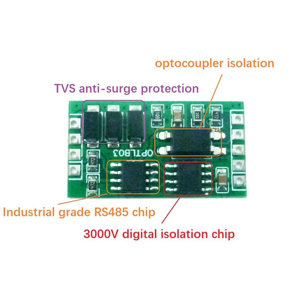 Cho Arduino Cho UNO MEGA MCU PLC Cao Cấp Công Nghiệp RS485 để TTL232 RXD TXD R/D Bị Cô Lập Truyền Thông Bảo Vệ Chống Sét Mô Đun