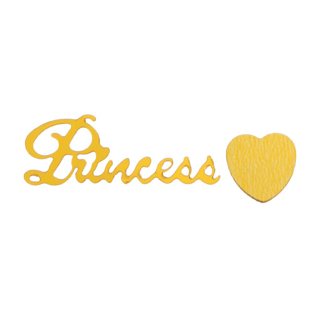 15g Glitter PRINCESS Heart Confetti Foil Girls Birthday Party Decor Gold