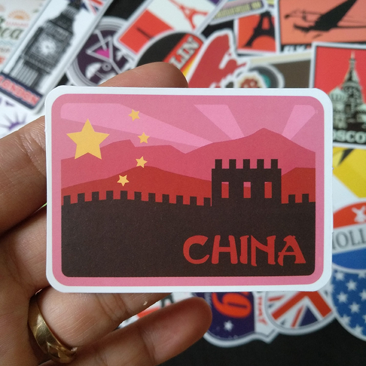 Bộ Sticker dán cao cấp chủ đề DU LỊCH - TRAVEL - Dùng dán Xe, dán mũ bảo hiểm, dán Laptop