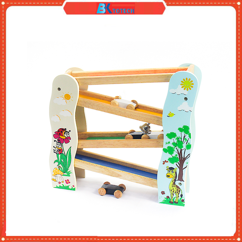 Đồ chơi gỗ Winwintoys - Trò chơi trượt xe ô tô cho bé