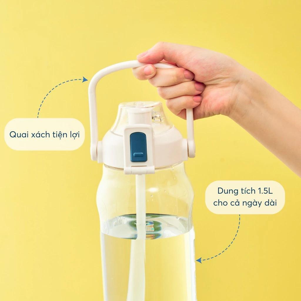 Bình Nước Kita Claus 1.5L - Inochi HNK.BIKC.1500 - Màu Trắng