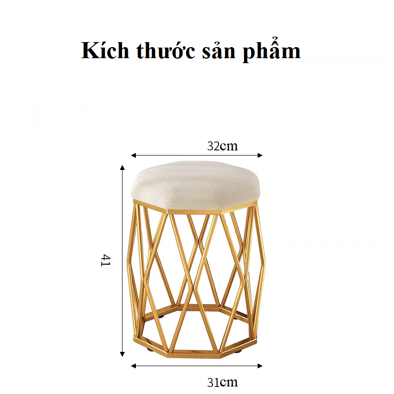 Ghế Đẩu Trang Điểm Phong Cách Bắc Âu Tối Giản Hiện Đại Hợp Thời Trang, Ghế đôn khung thép sơn tĩnh điện đa năng mẫu mới nhất