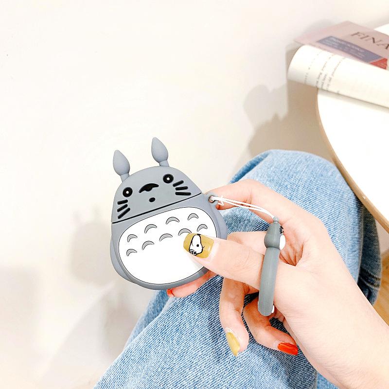 Bao Case Cho Airpods 1/ 2 Hình Totoro_Tặng Kèm Móc khóa Mèo Con Ngồi Hộp