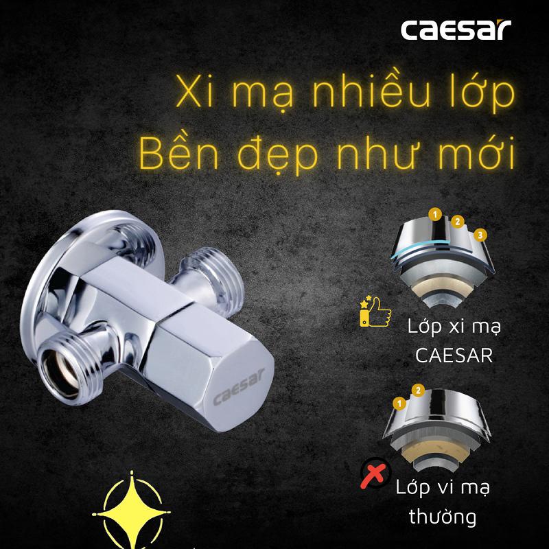 Van giảm áp - van T chia nước Caesar BF427