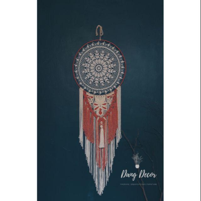 Vòng dreamcatcher lớn thắt macrame cách điệu