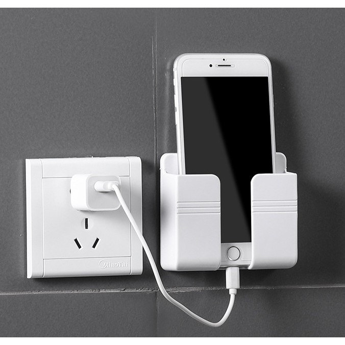 Kệ dán tường để remote,giá đỡ sạc điện thoại