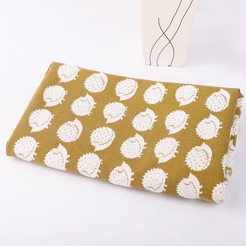 Vải Bố Vải Canvas Decor Trang Trí May Rèm Làm Khăn Bàn, Tấm Phủ Picnic Hoạ Tiết Xinh