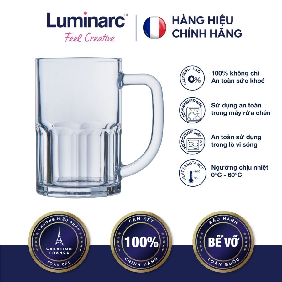 Bộ 6 Ly Bia Thuỷ Tinh Luminarc Cloudy 420ml - LUCLV1129