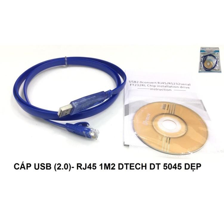 CÁP LẬP TRÌNH USB SANG RJ45 CONSOLE DTECH DT 5045