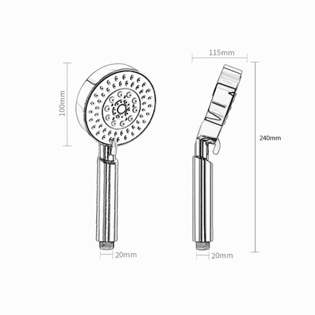 High-Pressure Shower Head Luxurious Rain Shower Head Set Anion High Pressure Bathroom Rainfall Gadgets Water Saving Showerhead