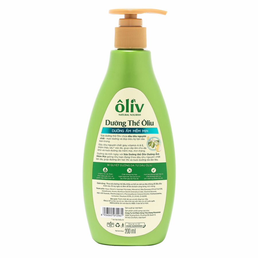 Sữa Dưỡng Thể Dưỡng Ẩm Mềm Mịn Ôliv Natural Nourish