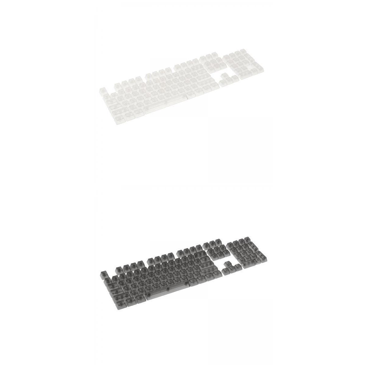 208 Pieces DIY Fully Transparent Keycaps Cherry Profile Keyset for Cherry MX/Clone Switches
