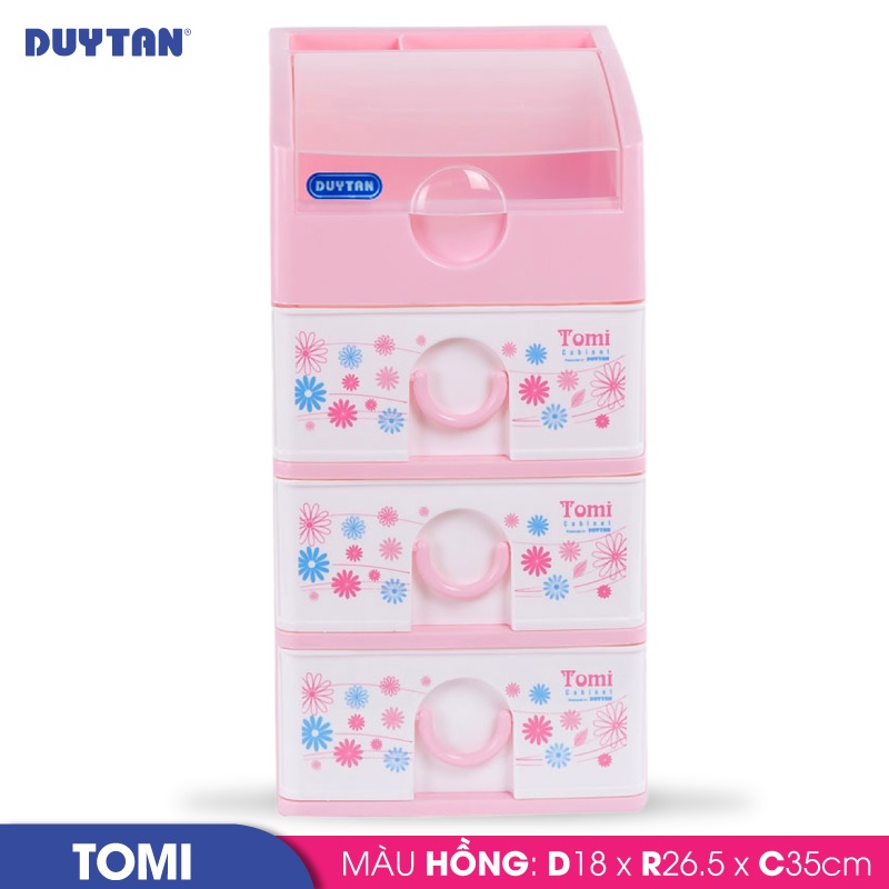 Tủ nhựa DUY TÂN Tomi 4 ngăn  - 41835 - Giao màu ngẫu nhiên - Hàng chính hãng