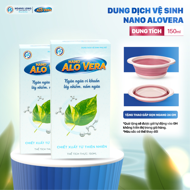 (Mua 2 Tặng 1 - Chọn Quà Trong Giỏ hàng) Dung Dịch Vệ Sinh Nano AloVera Chai Lớn (150ml) - Hỗ Trợ Điều Trị Viêm Nhiễm Phụ Khoa Nam Nữ Women