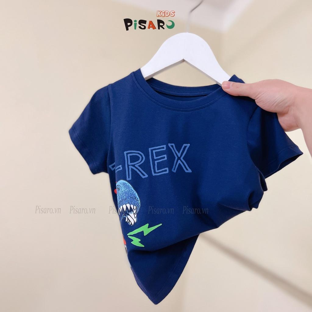 Áo phông trẻ em mùa hè PisaroKids, áo thun ngắn tay cho bé 100% cotton cao cấp co dãn thấm hút mồ hôi