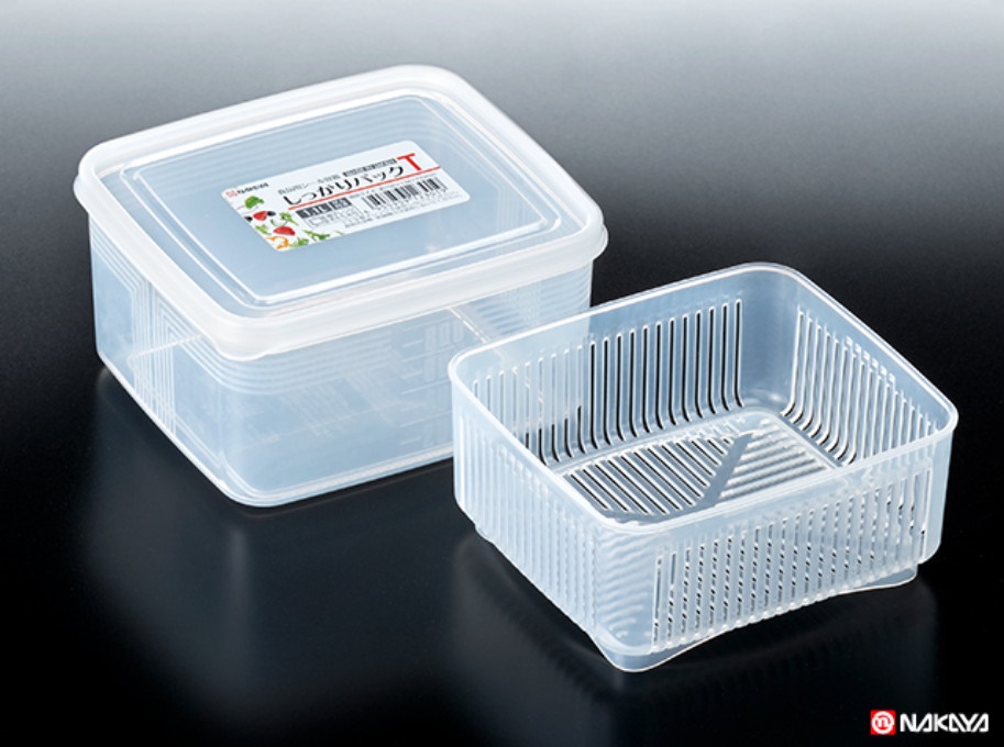 Bộ 02 chiếc hộp đựng thực phẩm 2 lớp Nakaya 1100ml hàng nội địa Nhật Bản