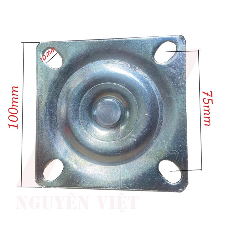 BÁNH XE ĐẨY HÀNG BẰNG CAO SU ĐẶC 100X38